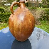 Glazed terracotta oil jar jug