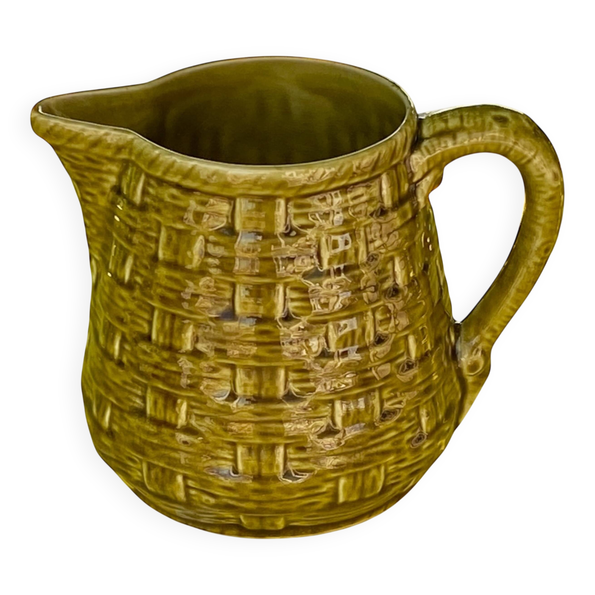 Vintage Digoin Sarreguemines earthenware pitcher - perfect condition