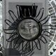 Vintage size iron and glass candle holder