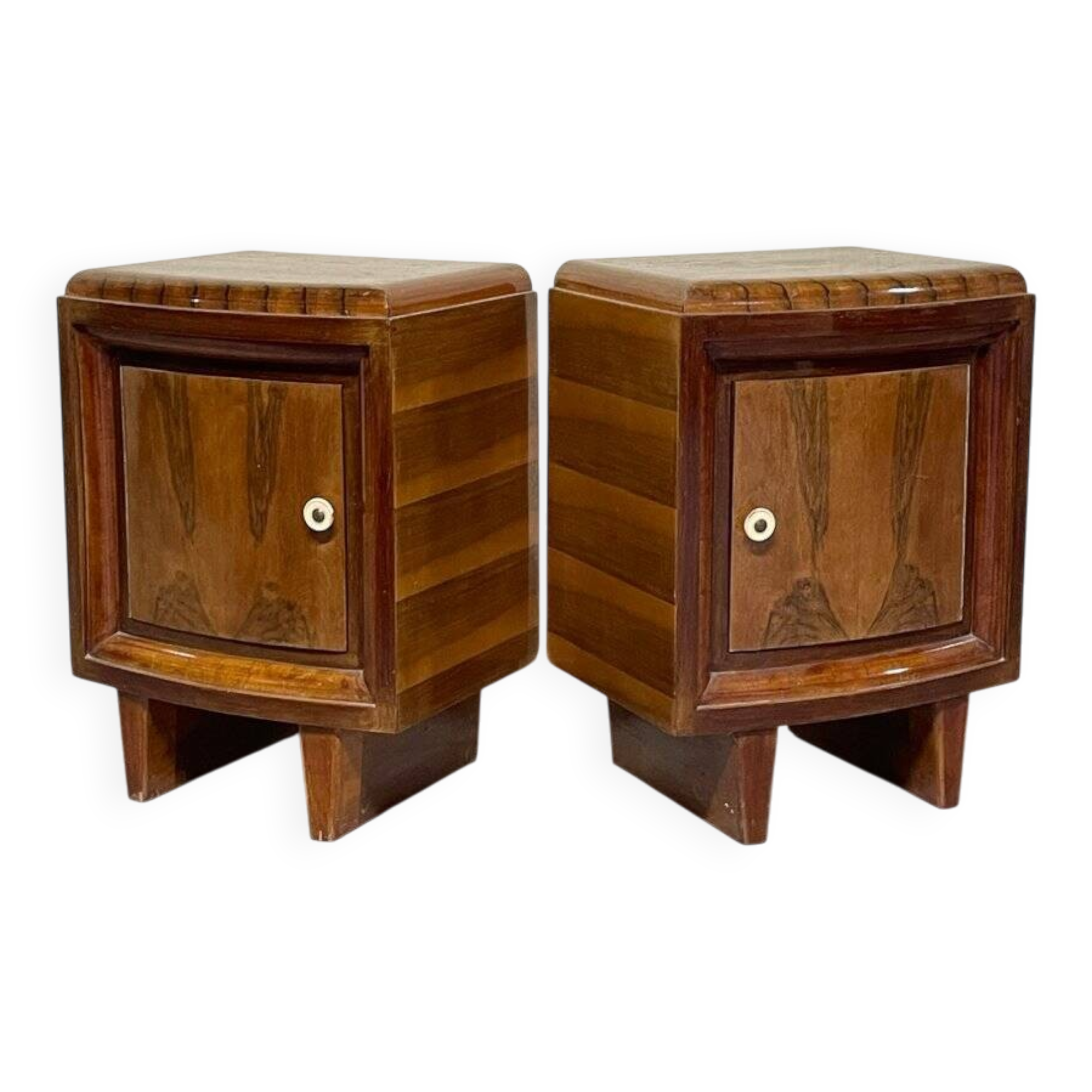 Comodini Art Déco, Italia, anni '30, set di 2