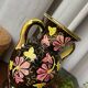 Black and gold amphora vase "Monaco"