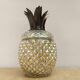 Vintage glass pineapple bonbonnière with eglomisé.
