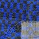 Large Moroccan Berber rug in blue and black 200x300 cm in wool