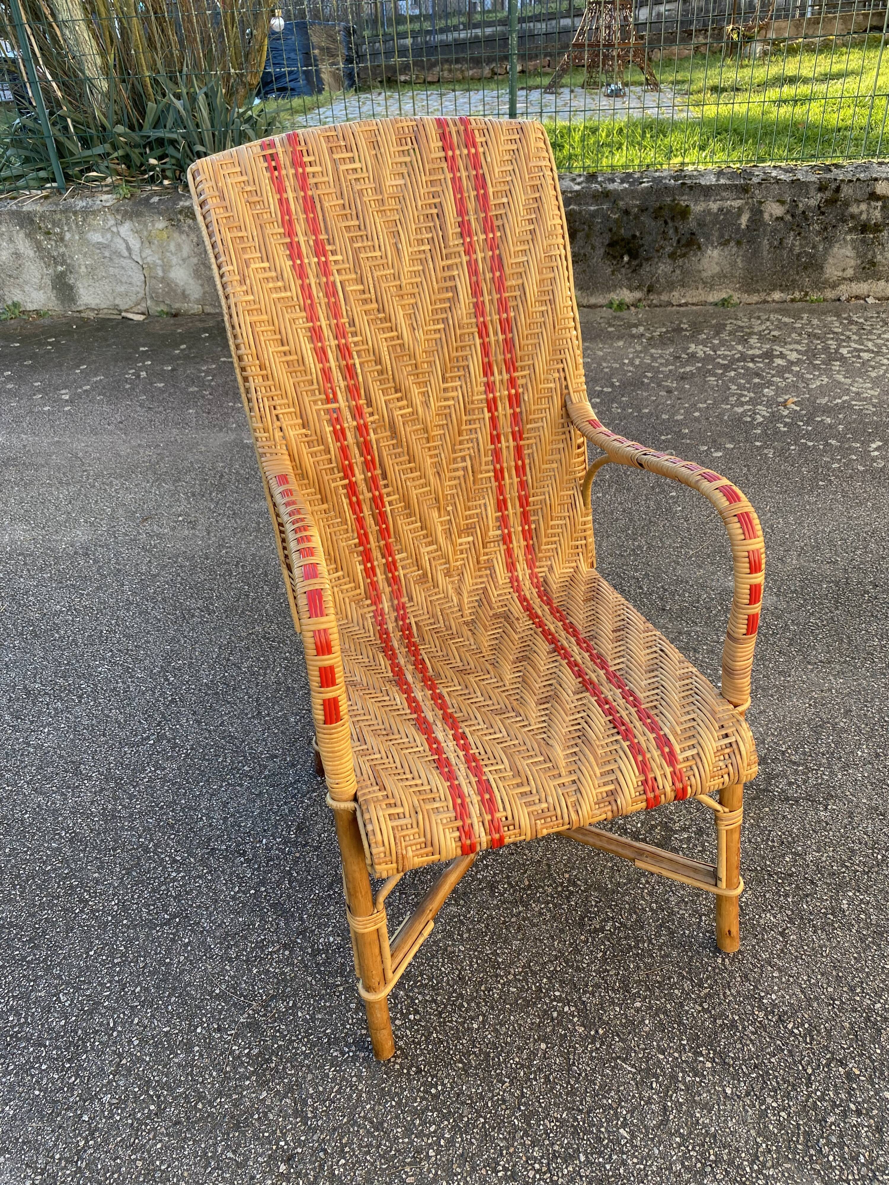 Wicker armchair