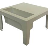 Vintage table with magazine holder, 70s space age