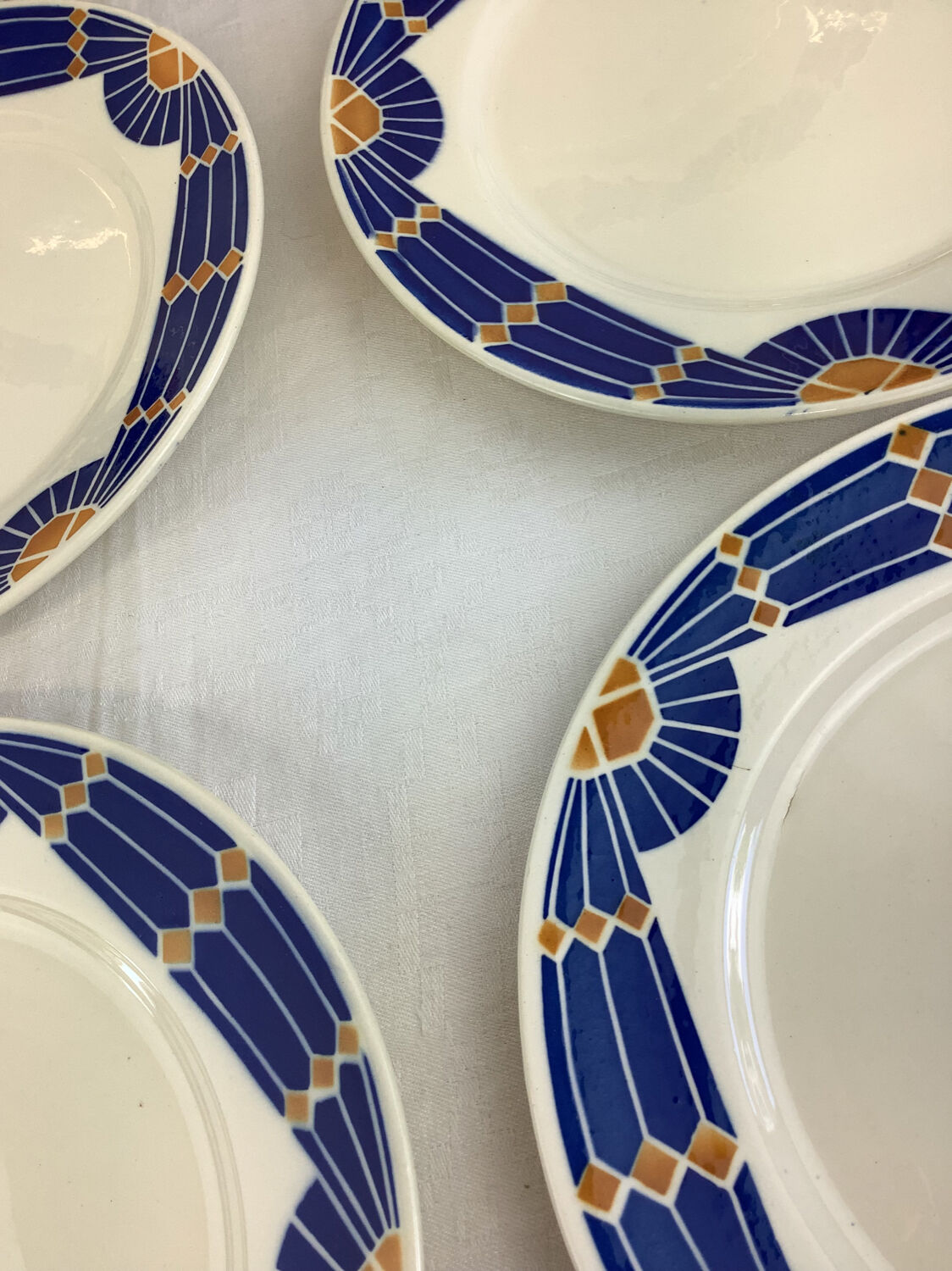 6 Flat plates Vintage france Badonviller