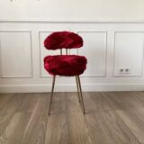 Red fur chair