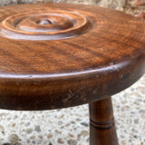 Brutalist wooden stool
