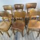 Lot de 6 chaises Bistrot Thonet vintage en bois 1960'S