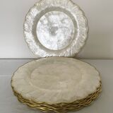 Mother-of-pearl and brass plates