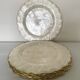 Assiettes nacre et laiton