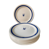 Set of 7 advertising plates Biscuits Gondolo, Gien France