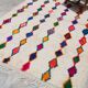 Large handmade colourful rug, 295 x 195 cm - G1087