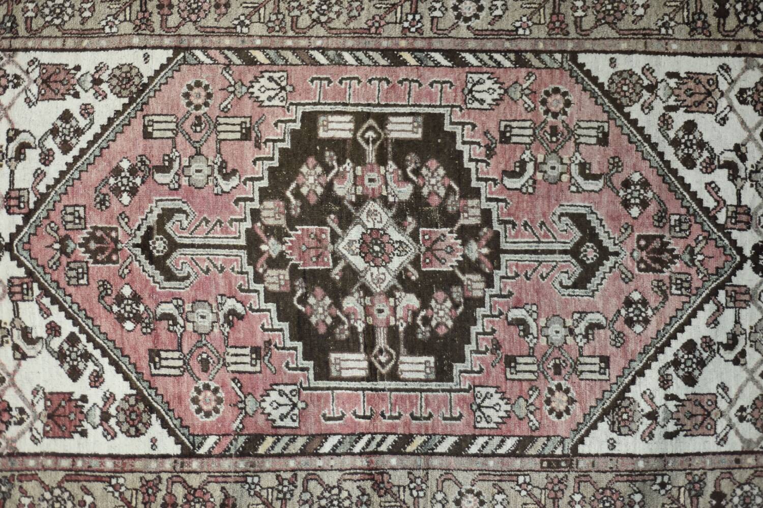 Vintage Hand-Woven Middle Eastern Oriental Hamadan Rug, 1960s