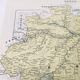 Old map of South America Brazil Bolivia Paraguay 43x43cm from 1950