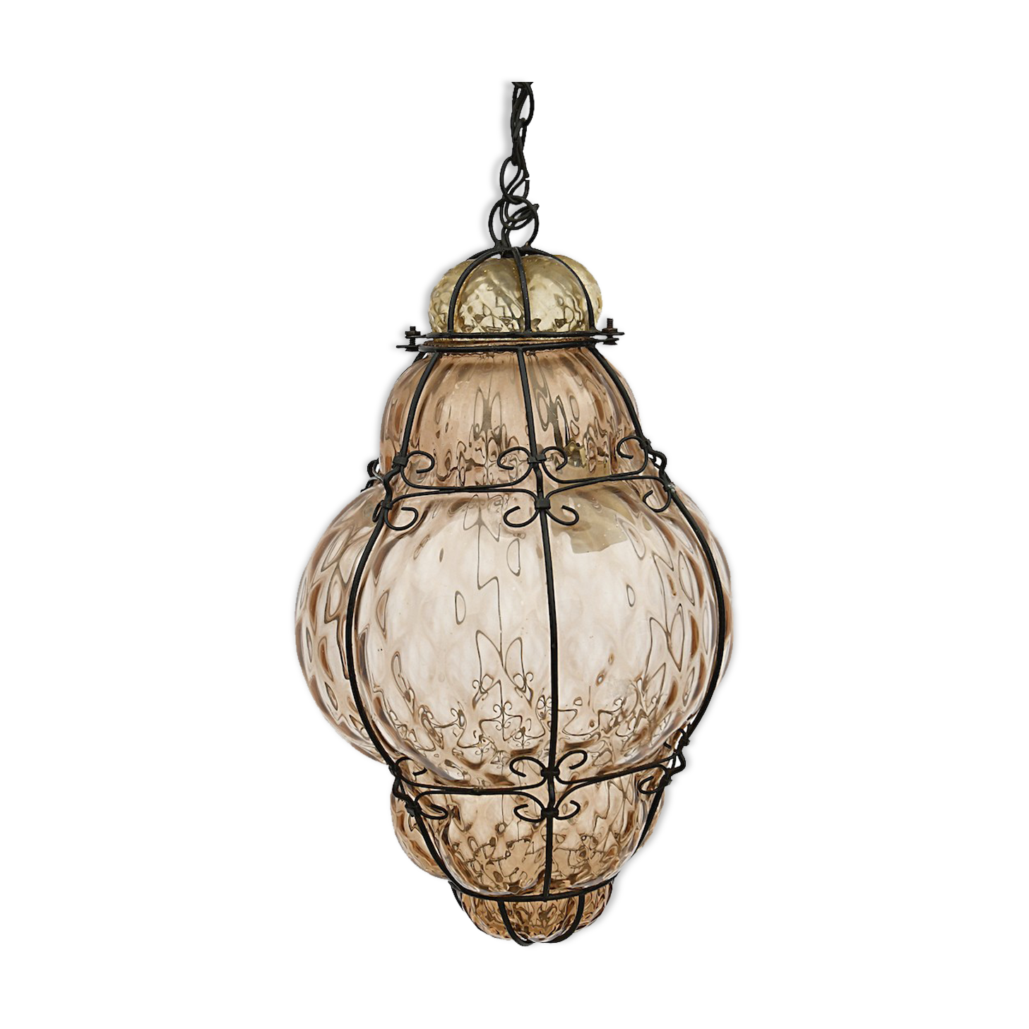 Blown glass lantern