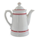 Cafetière en porcelaine Winterling blanche avec lignes rouges