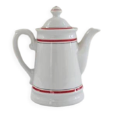 Cafetière en porcelaine Winterling blanche avec lignes rouges