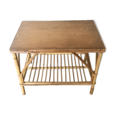 Table en rotin vintage