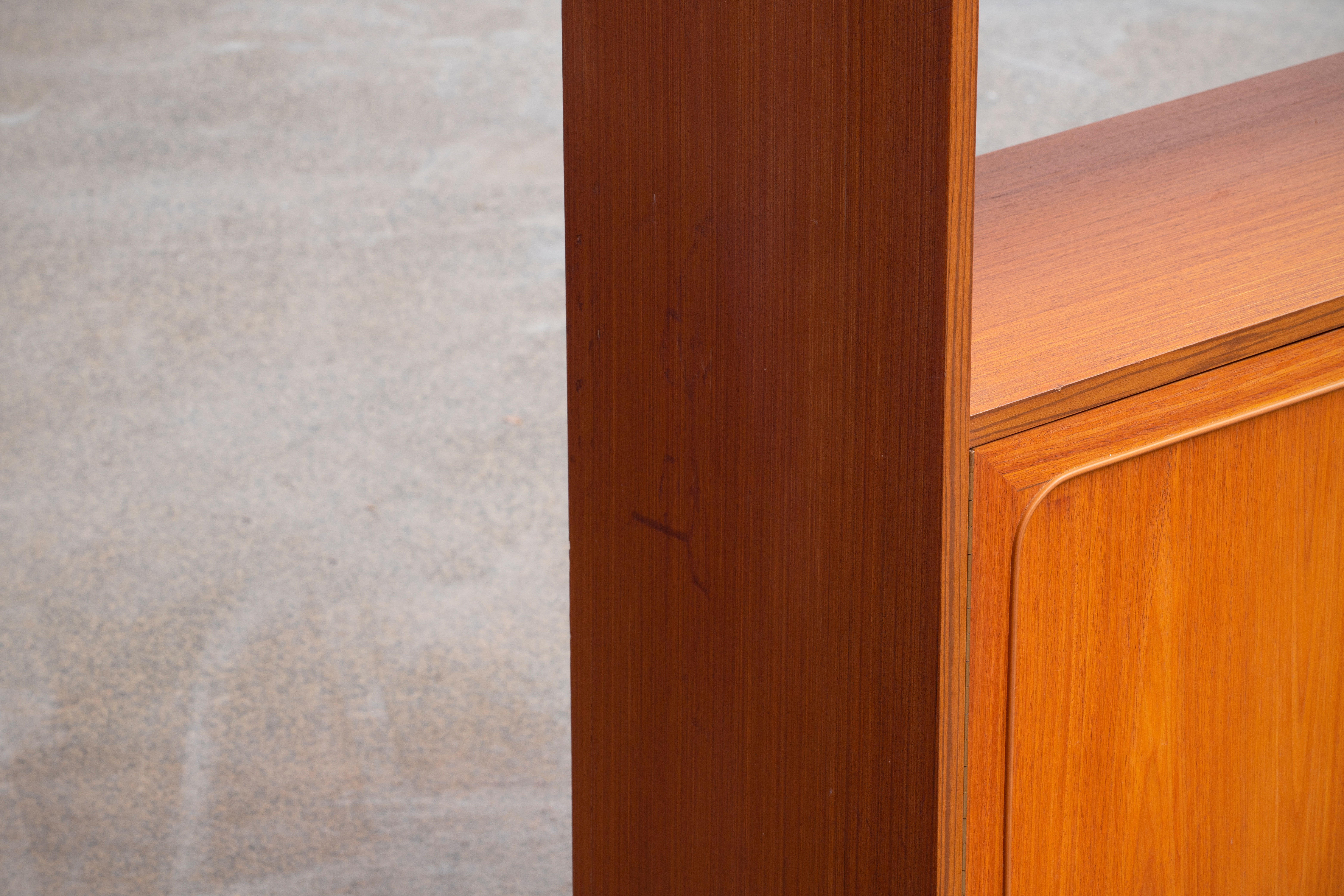 Scandinavian library in vintage teak 1960