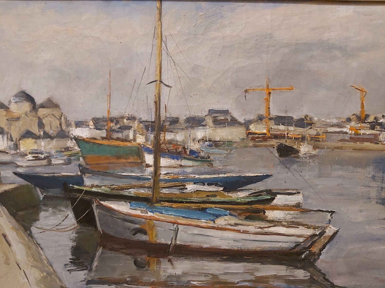 Tableau breton"port de concarneau " r.leforestier