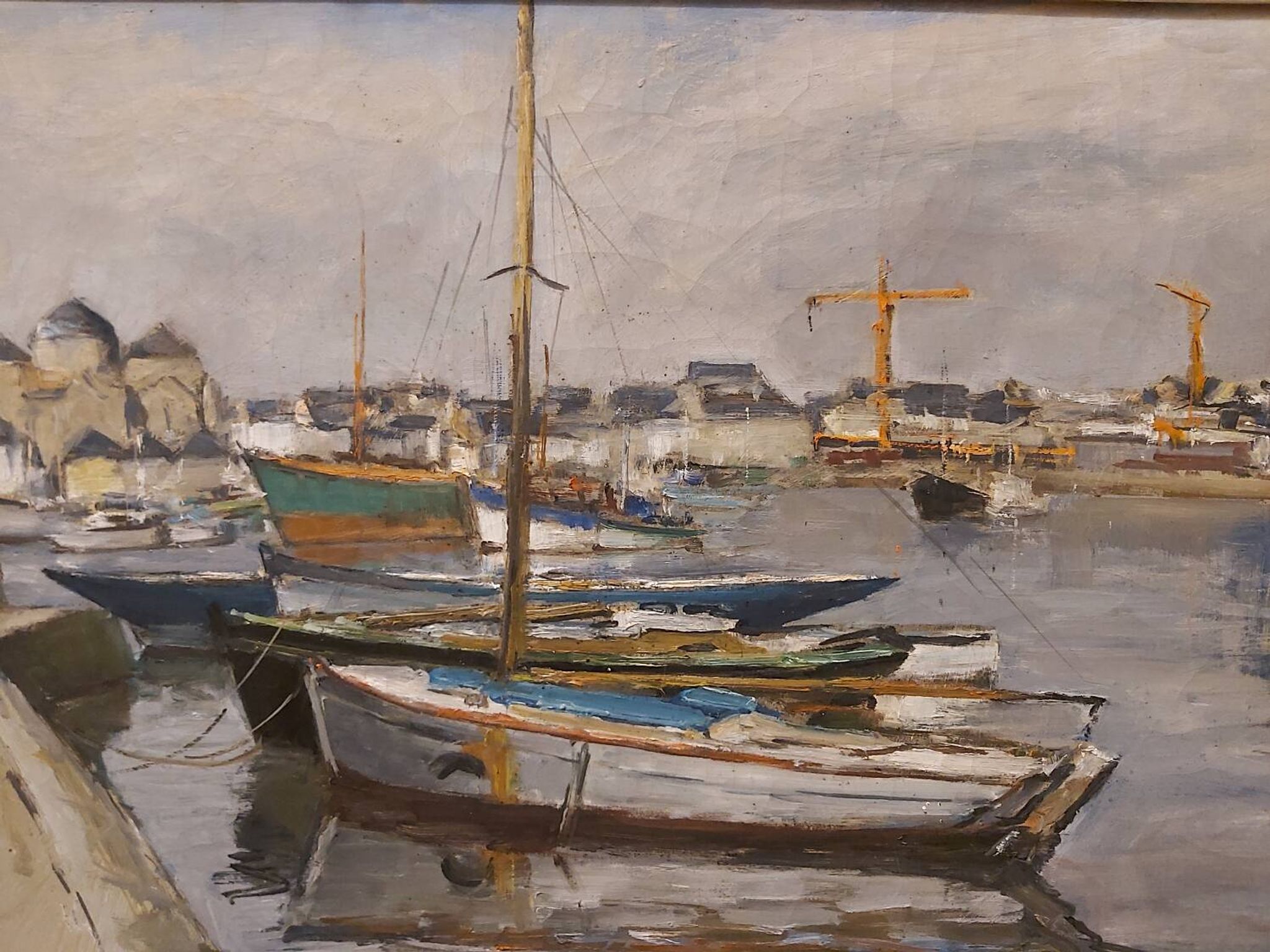 Tableau breton"port de concarneau " r.leforestier