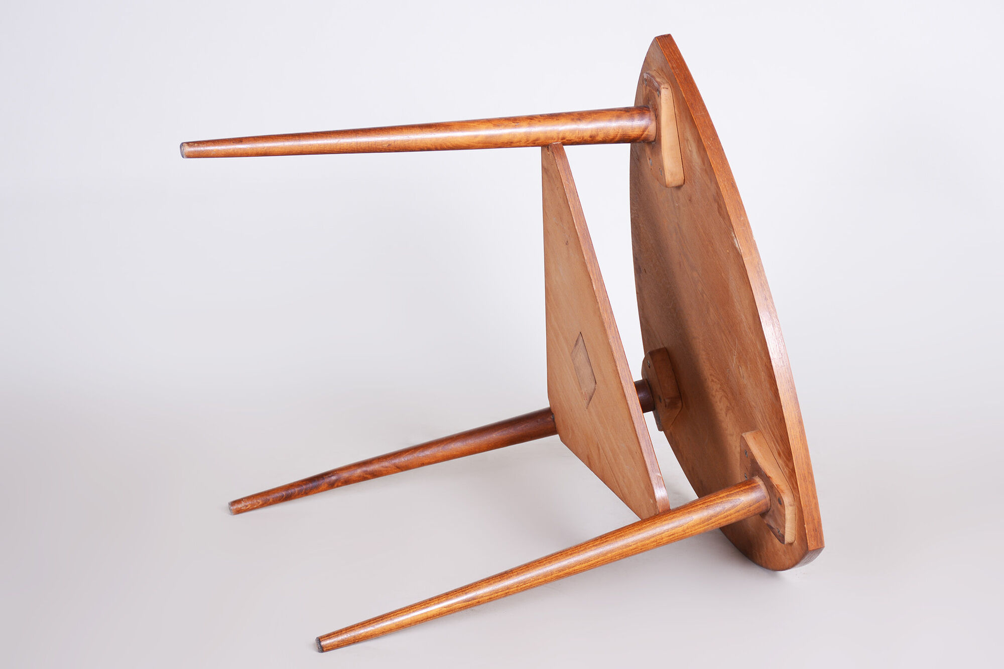 Mid Century Table, 1950s Czechia - Original condition oak
