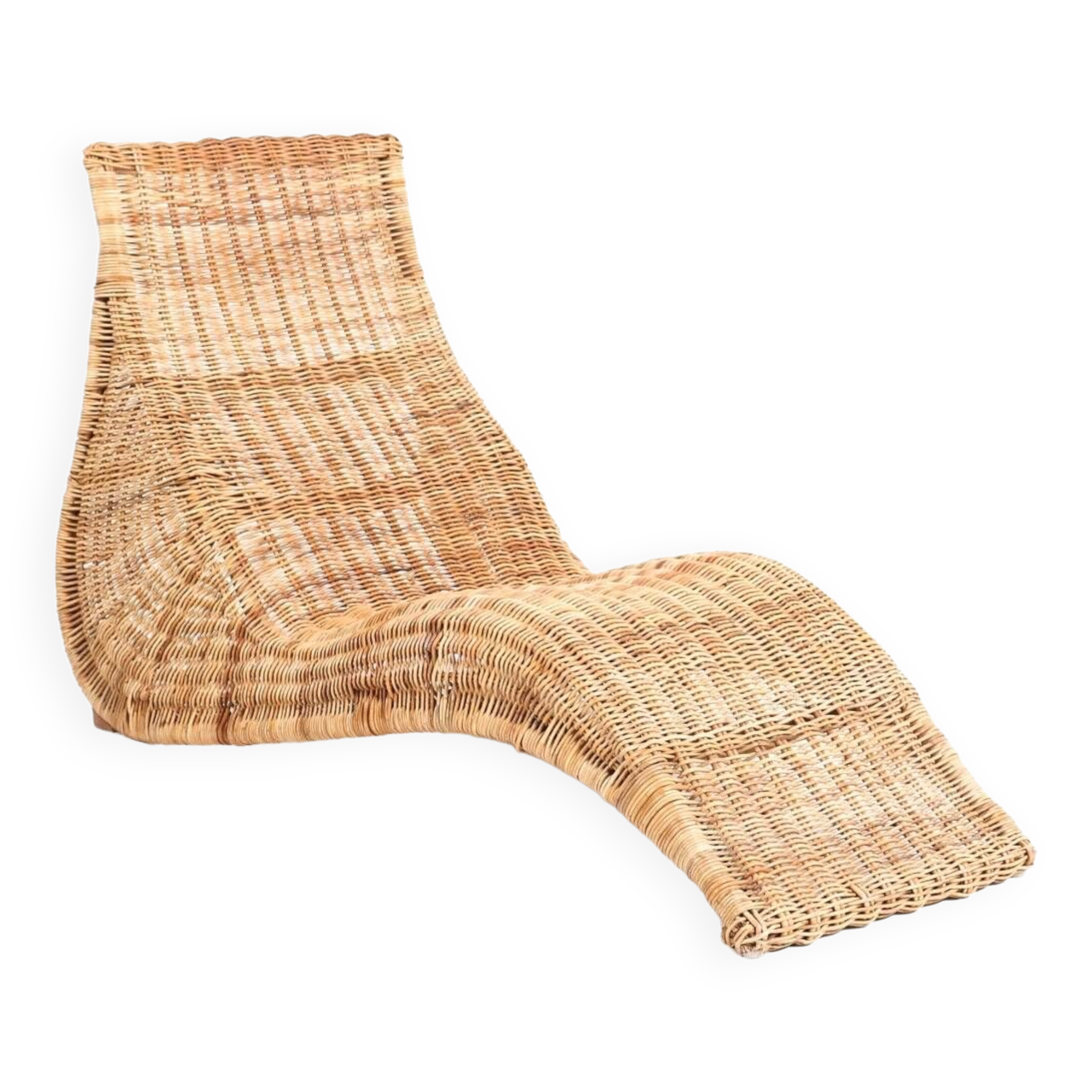 Chaise longue rotin IKEA karlskrona vintage par Karl malmvall Selency