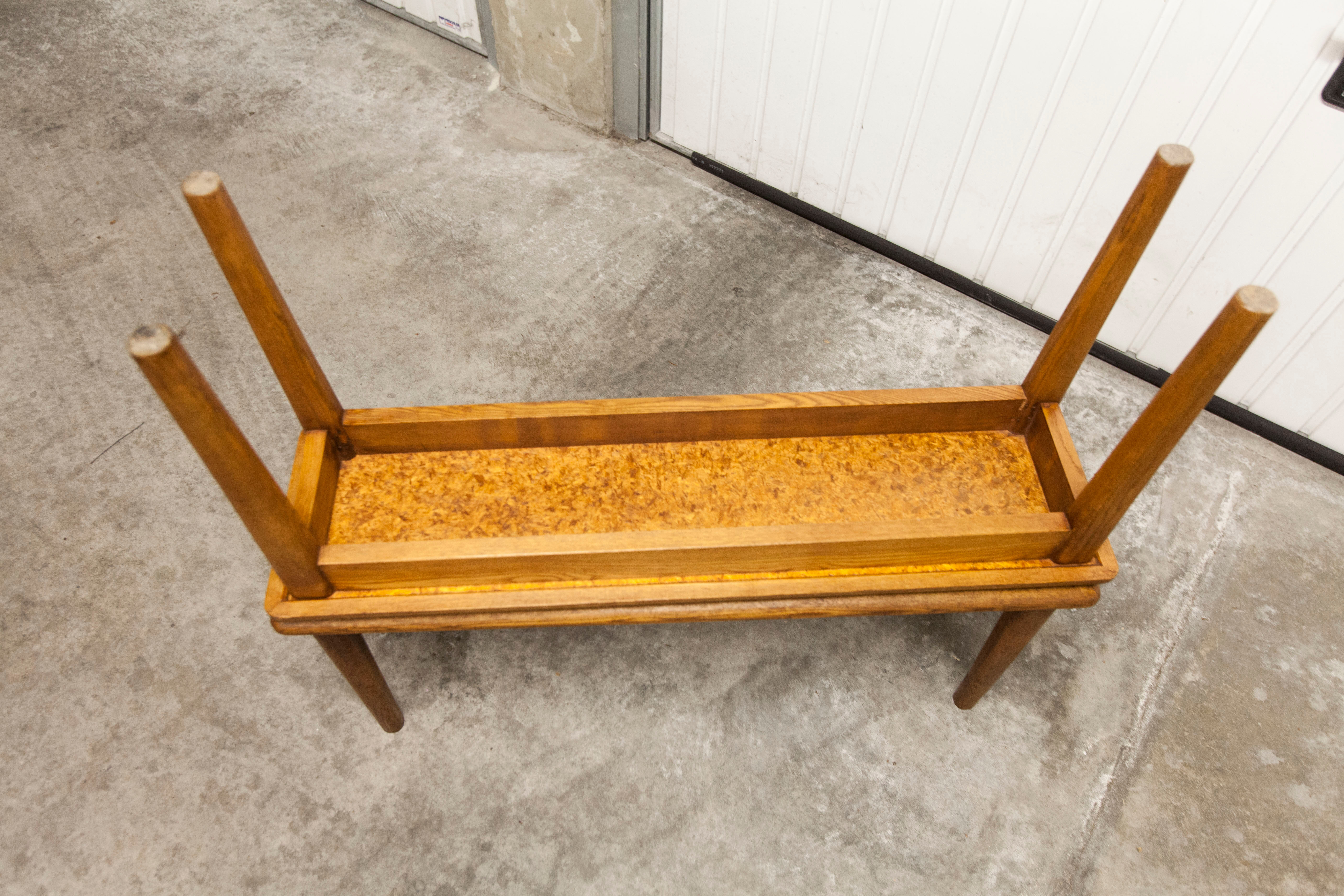 Paire de bancs enfant ou porte plante artisanal 1960