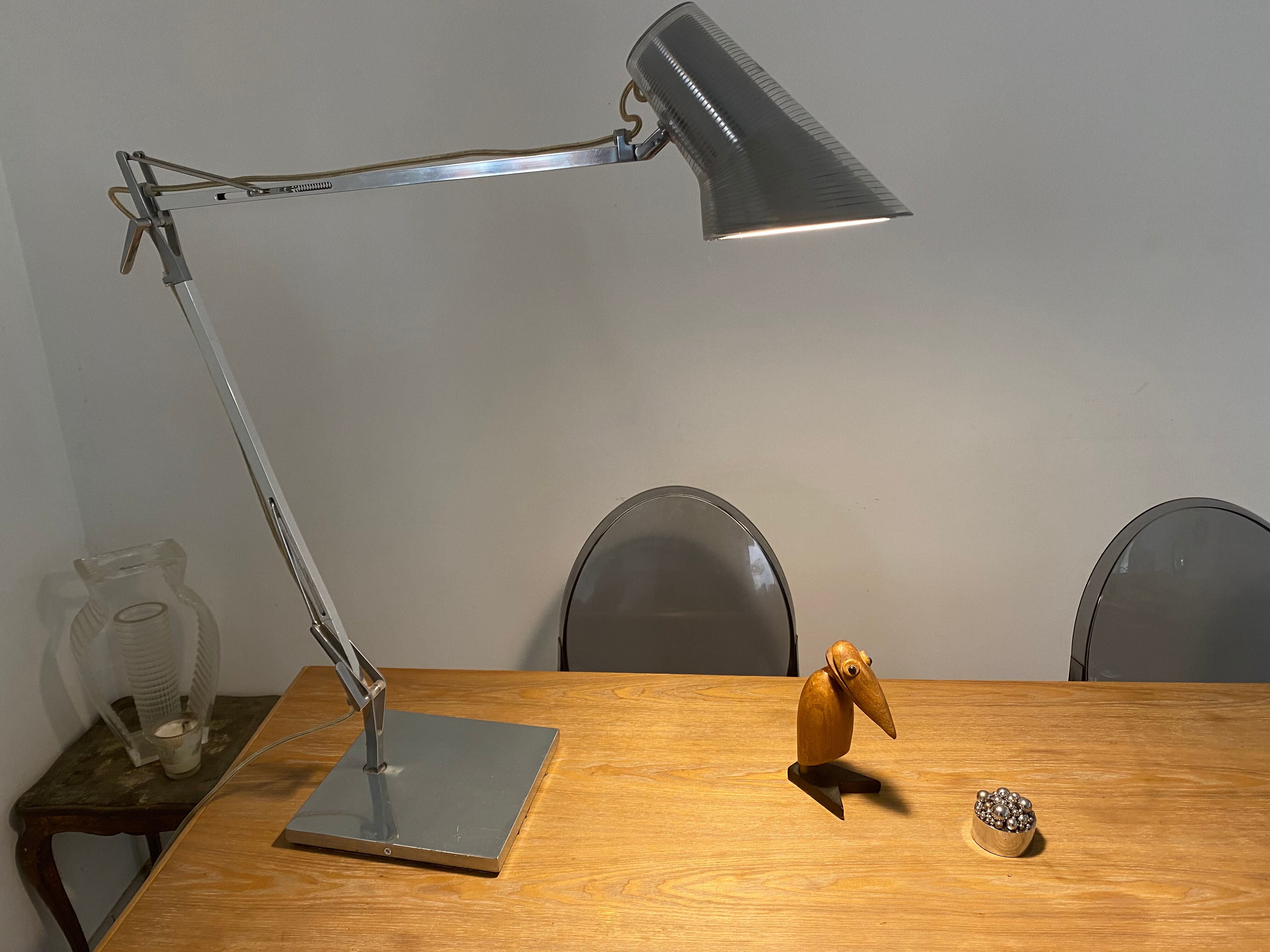 Kelvin T Flos design Antonio Citterio chrome aluminium desk lamp