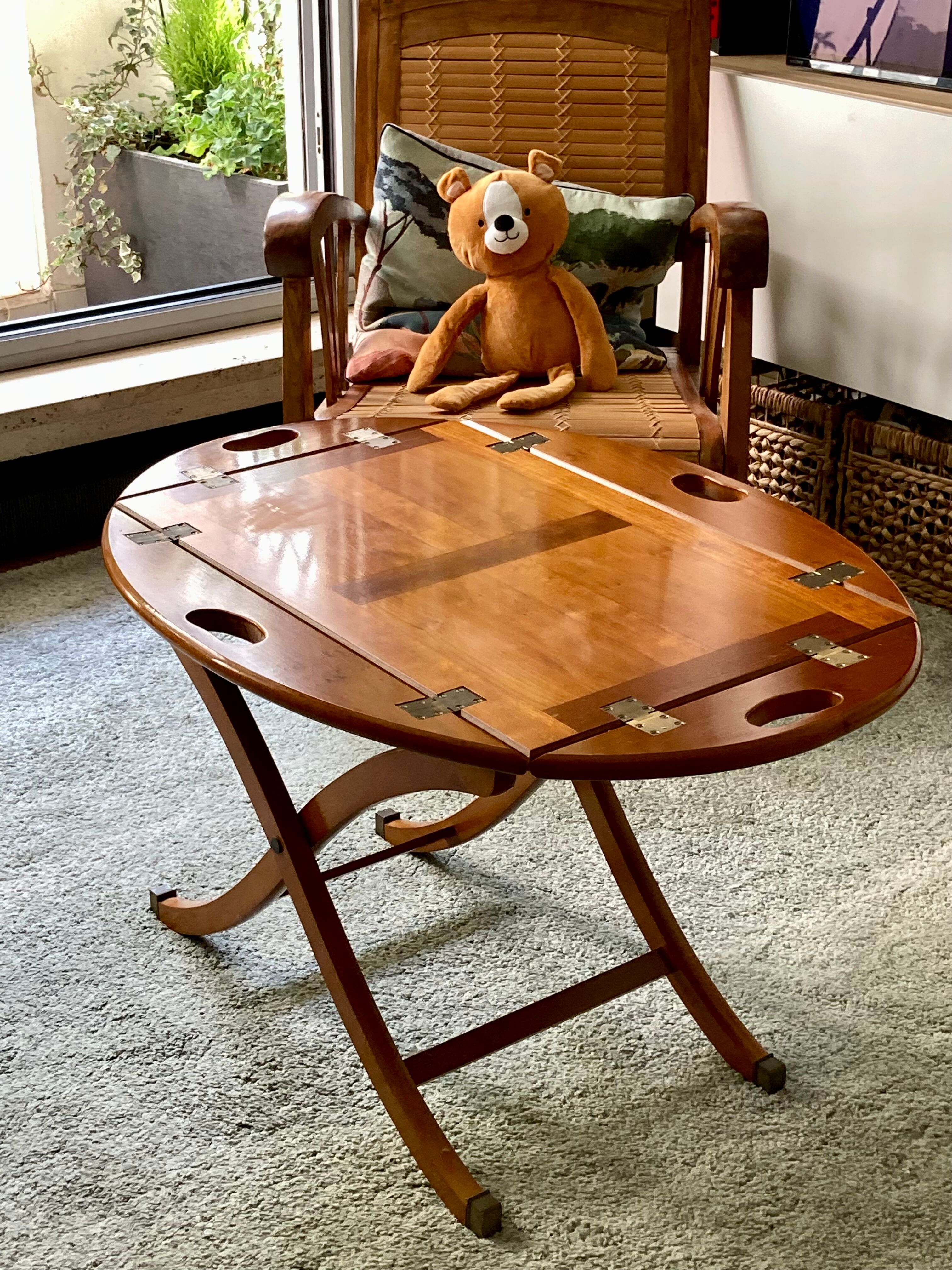 Boat table Butler in beech wood