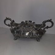 Silver-plated jardinière centrepiece in Louis XV style