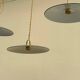 Lot of 3 vintage enamelled sheet metal lampshade pendants, industrial retro farmhouse