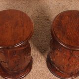 pair of 17th century oak bedside tables or sofa ends