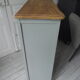 Small vintage library patinated green of grey wood tray