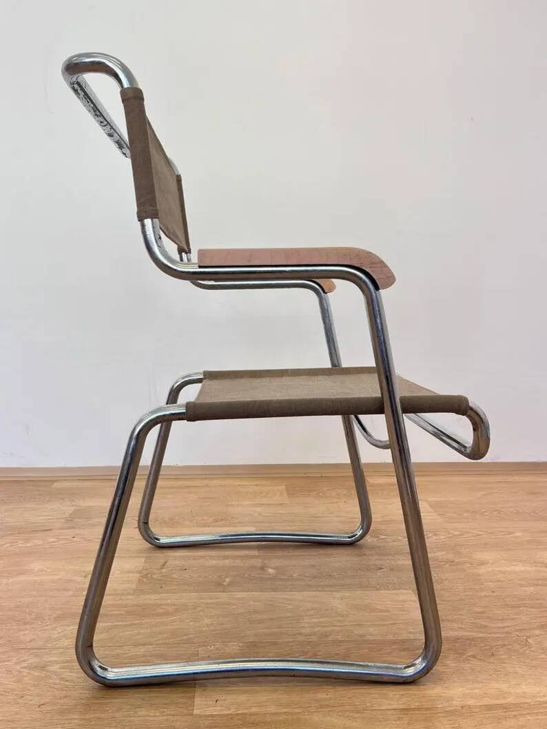 Karel ORT Chrome Bauhaus Chair by Hynek Gottwald - 1930