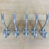 5 vintage aluminum hooks
