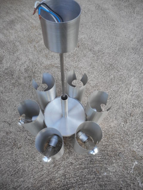 6-light aluminum chandelier