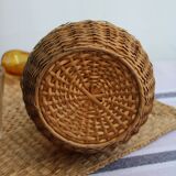 Glass and wicker decanter