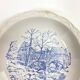 Set of two matching soup plates, one plain and one decorated