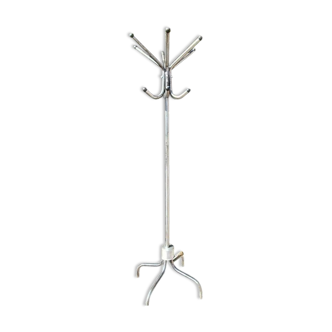 Vintage Industrial Steel Coat/Hat Stand,French,Polished Steel, Lacquered