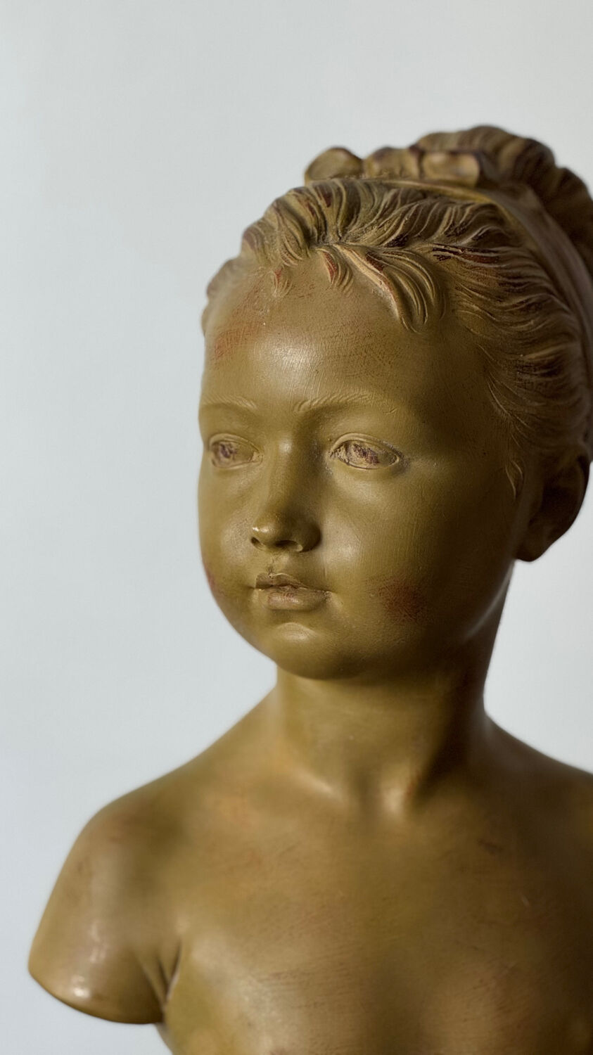 Buste d’enfant,  Louise Brongniart d’après Houdon