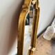 Vintage rectangular baroque mirror in golden resin