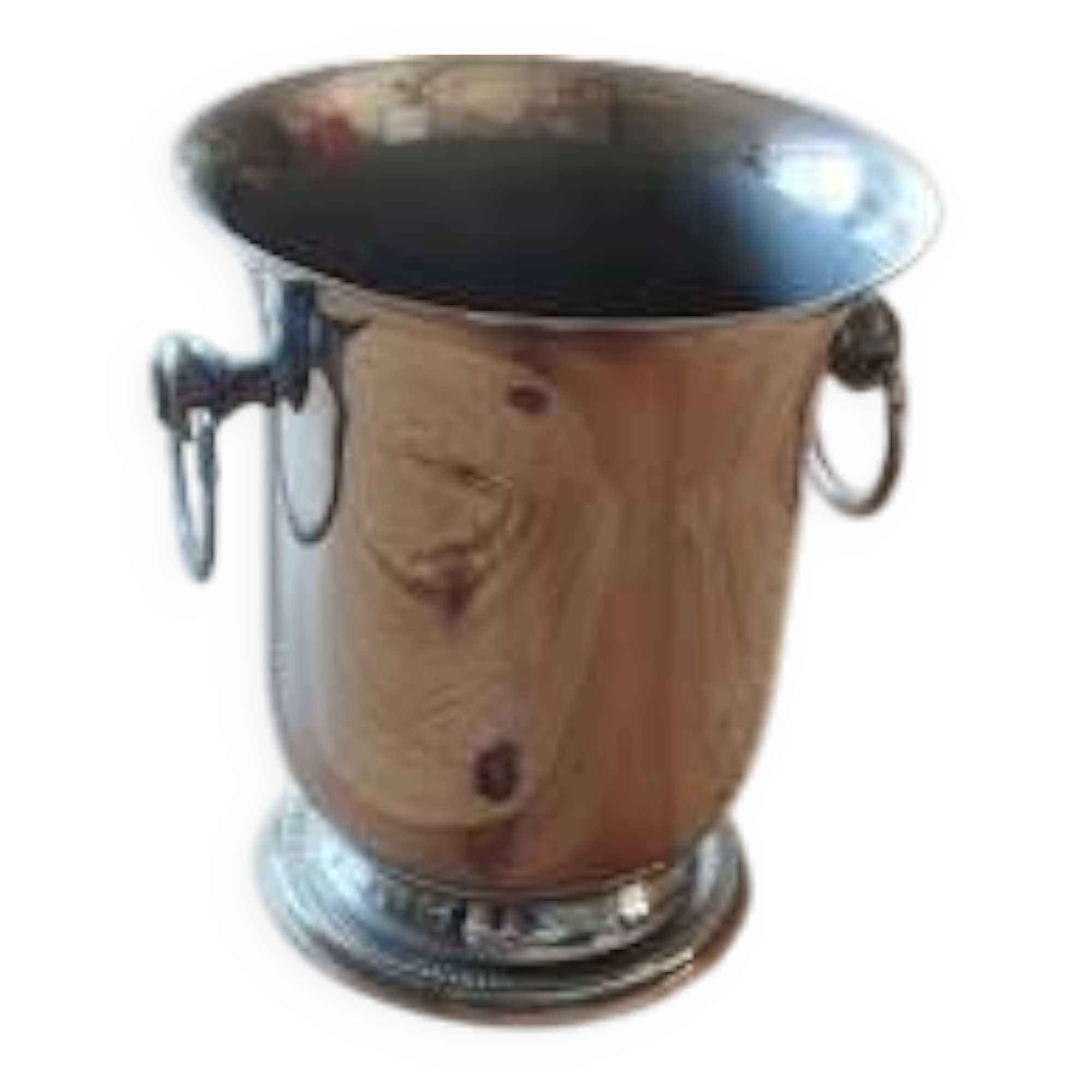 Champagne bucket with pedestal in 18/10 stainless steel – Jean Couzon, France 1970