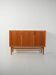 Scandinavian highboard sideboard, 1950s/60s, oak & teak, three doors