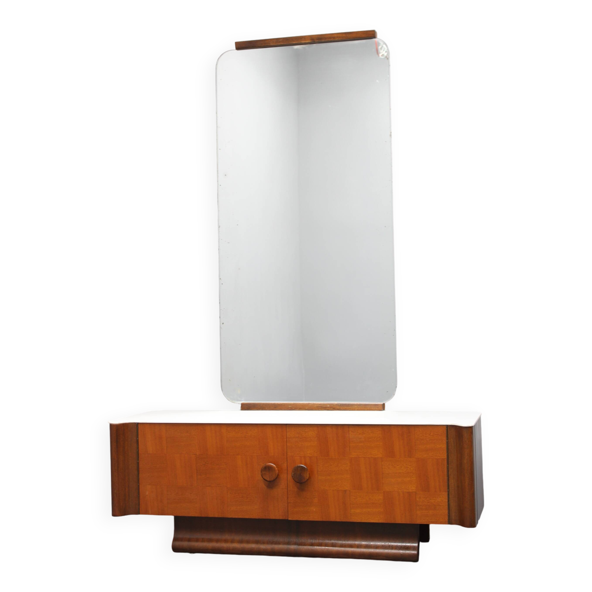 1940s Jindrich Halabala Mirror Cabinet ,Czechoslovakia