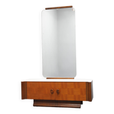 Armoire à miroir Jindrich Halabala des années 1940, Tchécoslovaquie