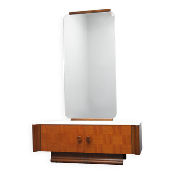 Armoire à miroir Jindrich Halabala des années 1940, Tchécoslovaquie
