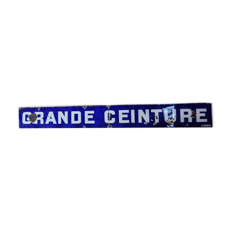 Plaque émaillée "grande ceinture"