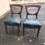 Pair of 19th century Restoration period armchairs